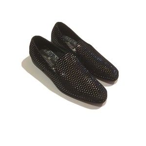 Men's After Midnight Formal Stage Dress Shoes Soft Textured Velvet Slide Size 8